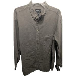 Men's Eddie Bauer Shirt XXL Tall 100% Cotton Button-Up Long Sleeve 29x33